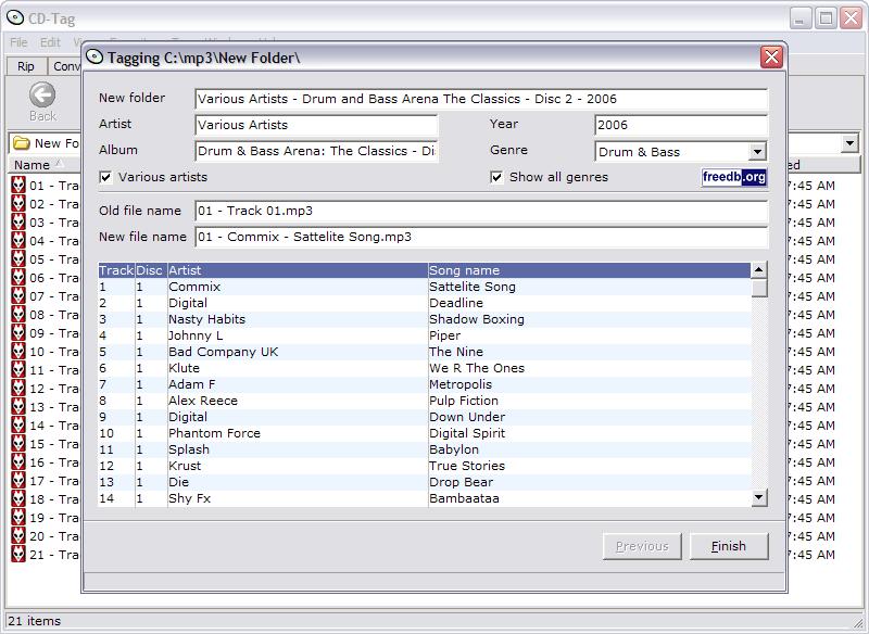 Screenshot of CD-Tag